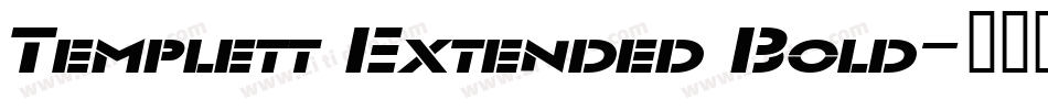 Templett Extended Bold字体转换
